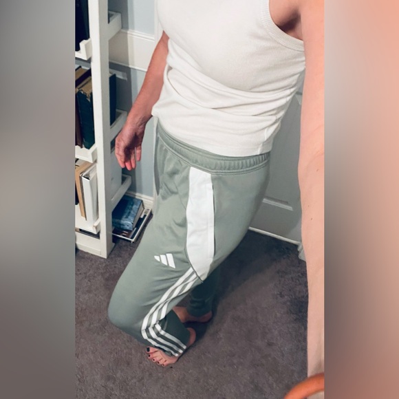 adidas Gray and White Joggers - Picture 1 of 8